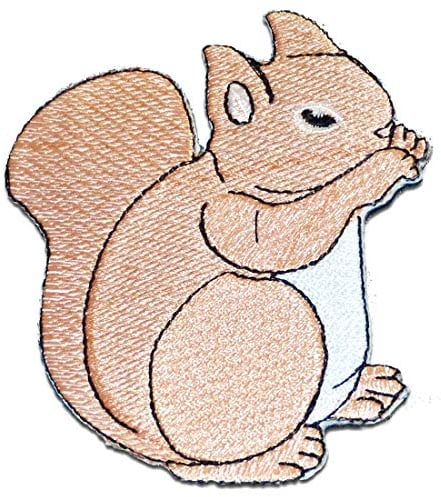 Catch the Patch Eichhörnchen Tier - (Größe: 7,1 x 9,5 cm) – Aufbügler & Applikationen in verschiedenen Größen – Ideal für Kleidung, Schulranzen, Jeans & Rucksäcke