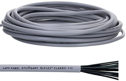 10 Meter Lapp 1119804 Ölflex Classic 110 PVC-Steuerleitung 4x0,75 mm² ohne grün-gelben Schutzleiter I Steuerkabel 4 adrig I Kabel 4 adrig