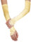 DreamHigh Satin Spitze Fingerlose Ellenbogen Länge Hochzeit/Party/Abend Handschuhe, Champagner, Einheitsgröße