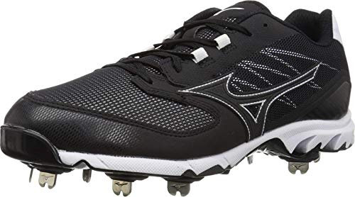 Mizuno 9-Spike Dominant 2 Low Mens Metal Baseball Cleat Baseballschuh, schwarz/weiß, 15 EU