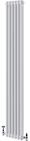 The Bath People 82064 Utopia Traditional Mild Steel Double Panel Column Vertical Radiator 1800 x 290 – White