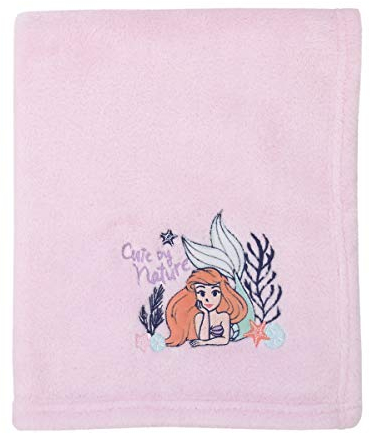 Disney The Little Mermaid Pink & Coral Ariel Cute by Nature Babydecke, superweich, Rosa, Koralle, Marineblau
