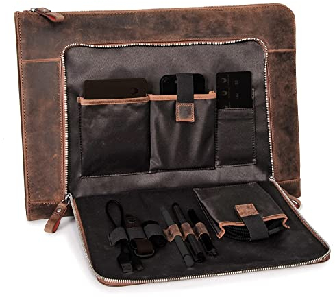 Donbolso 15 Pollici - Custodia Laptop Sleeve - Borsa Laptop In Pelle Di Qualità - Borsa Porta Pc - Cartella Portadocumenti - Borsa Chromebook Notebook - Porta Accessori