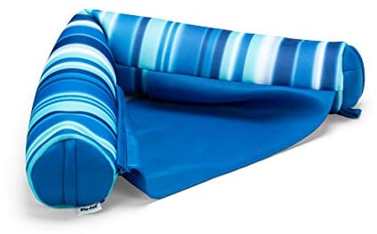 Big Joe Noodle Sling No Inflation Needed Pool Seat with Armrests, Blurred Blue Double Sided Mesh, Quick Draining Fabric, 3 feet
