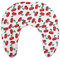 Cuscino per collo classico 30x33cm - Cuscino termico cervicale con noccioli di ciliegia (Colore: cherry-white)