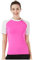 HMILES Womens UPF Short-Sleeve Rashguards - Female Quickdrying Surfing Shirt Adults Breathable Raglan Sleeve Swim Tee Wet Top Baby Pink/White 16