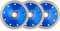 GoYonder 4.5 Inch Super Thin Diamond Saw Blade for Cutting Porcelain Tiles,Granite Marble Ceramics (4.5“Blue-3PCS)
