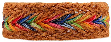 BVFRA Geflochtenes Armband Für Frauen,Vintage Geflochtenes Seil Armreif Orange Hanfseil Farbige Drehung Ethnisch Gewebte Armbänder Für Männer Frauen Kind Freund Handgemachte Schmuck Geschenk