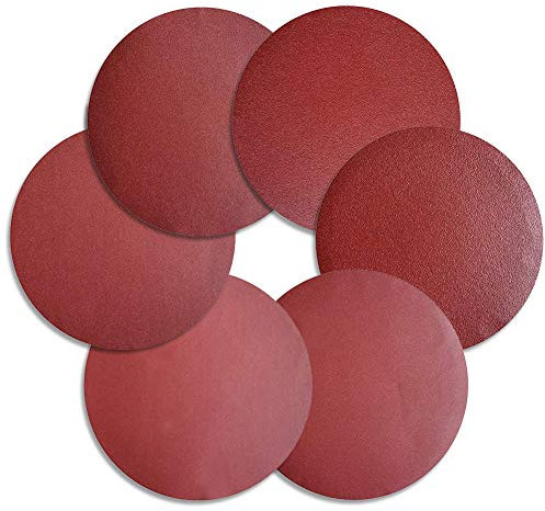 18 PCS 12-Inch Assorted PSA Aluminum Oxide Sanding Disc,NO-Hole Self Stick