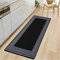 OZMIC Heavy Duty Door Mat - Non Slip Washable Indoor & Outdoor Doormats - Rug Runner Carpet Home Decor Bedroom Living Room Accessories (Black & White, 80 x 150 cm - Large Runner)