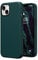 SURPHY Faux Leather Case Compatible with iPhone 13 Case 6.1 inch, Premium PU Leather Case Cover (with Metallic Buttons & Microfiber Lining) for iPhone 13, Teal Green