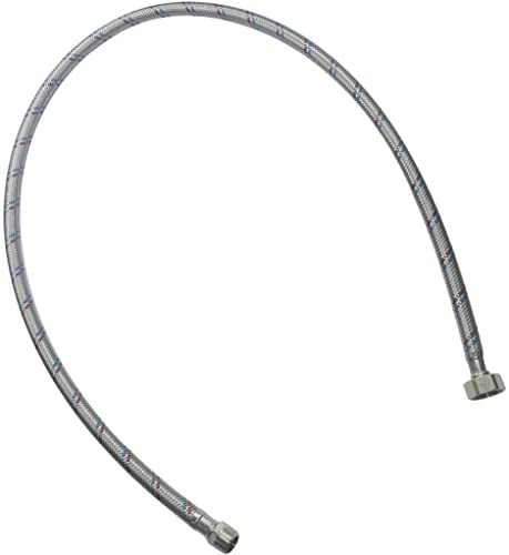 AERZETIX - C51092 - Tubo di alimentazione 1000mm 1/2'' femmina - 3/8'' maschio - tubo flessibile di collegamento - raccordo flessibile/sanitario per rubinetti/bagno/cucina