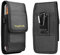 Mobile Funda Cinturón Vertical para Doro 8100 Plus Cat S62 Pro BLU G61S Nylon Bolsa con Clip Metálico y Tarjetero de Piel