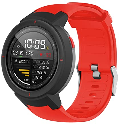 Schnellverschluss-Uhrenarmband, Silikon-Uhrenarmbänder für Verge 3, Armband-Ersatz(rot)