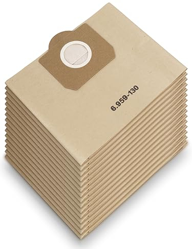 lululeague 15 Stück WD3 Staubsaugerbeutel für Kärcher 6.959-130.0, Filtertüten Beutel für WD3 1629 MV3 A2201/2204/2504/2554/2251/2604 Staubsaugertüten Filterbeutel Paperbags