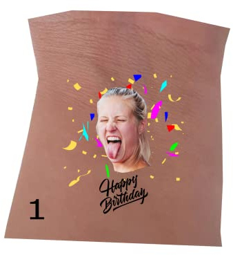 personalisierte JGA Tattoo | lustige Birthday tattoos personalisiert | Junggesellinnenabschied | Hochzeit | Geburtstag | Geschenk | Deko Party | kindergeburtstag | runder Geburtstag | Bday (Design 1)