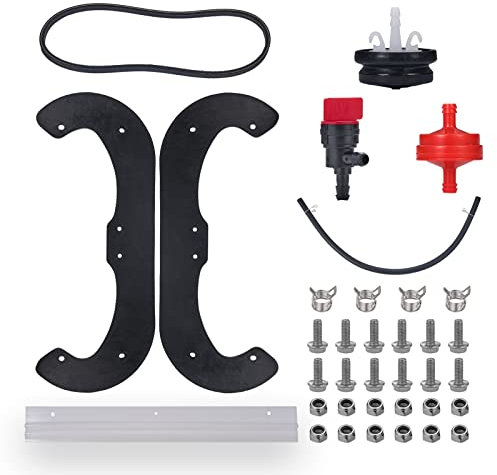 Mikatesi 84–1980 Schneefräse Gummi-Paddel & 75–8780 Schaber 75–9010 Riemen-Ersatz-Set mit 66–7460 Grundierungslampen-Hardware-Kit für Toro CCR Powerlite Schneefräser
