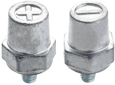 Ampper M8 Thread Male Lead Battery Terminal Charging Posts, M8 Battery Post Adapter (+/-) for Extension, Pack of 2