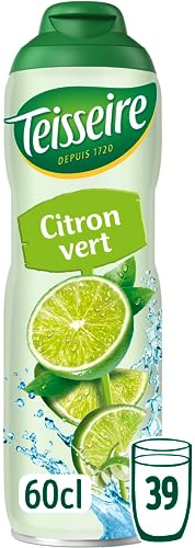 Teisseire Sirup Limette für Erfrischungsgetränke, Cocktails, Flasche 60 cl