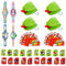 4 Pieza Tic TAC Tongue Juego de La Rana Catch Bugs Juego de Lengua de Camaleón Juego de Carta Familiar Tarjeta de Lengua Juguete Divertido Juego de Mesa Interactivo para Niño Adulto Dar 50 Accesorios