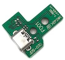 YANHAO [Videospielteile] 10Pcs 14Pin 12 Pin Ladegerät Flachbandkabel for Sony PS4 Pro Controller JDS-040 001 030 055 011 USB Ladeplatine Buchse Schaltung [Ersetzen] (Color : JDS-030)