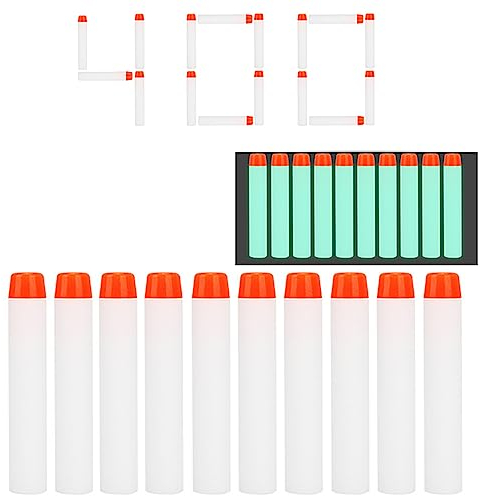 König Design Nerf Pfeile - 400 Stück Nerf Darts Nerf Munition Pfeile Dart Bullets Refill Darts Foam Pfeile für N-Strike Elite Blasters Series Hasbro Fortnite