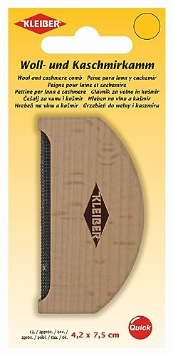 Woll- u. Kaschmirkamm Holz, 4,2 x 7,5 cm/braun