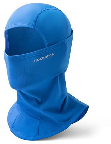 ROCKBROS Sturmhaube Herbst/Winter Thermo Balaclava für Outdoorsports Radfahren Skifahren Snowboard Reflektierend Winddicht Anti-Staub Atmungsaktiv Einheitsgröße für Damen Herren Blau