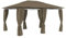 GuyAna Gartenzelt mit Vorhängen 4x3 m Taupe 180 g/m² Gartenpavillon Hardtop Pavillon 4x3 Wasserdicht Stabil