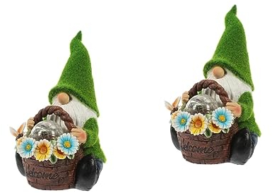 YARNOW 2st Zwerg Nachtlicht Gartenzwerg Mit Laterne Gartendekoration Im Freien Gartenzwerg-Statue Geführte Gartenfiguren Figurenleuchten Im Freien Gartenzwerg Licht Led Schreibtisch Harz