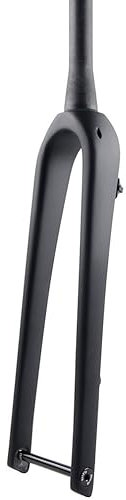 HIMALO Gravel Fahrrad Starre Gabel Kohlefaser 700C Rennrad-Gabel 1-1/8 Gerade/konisch Scheibenbremsgabel Steckachse 12 * 100mm Leichtgewicht (Color : Matte Black, Size : Tapered)