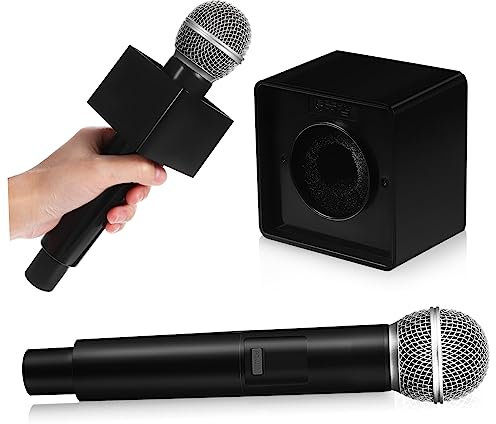 ibasenice Prop Microphone Boys and Girls Wireless Microphone Headset Square Stand for Stage Shows