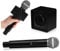 ibasenice Prop Microphone Boys and Girls Wireless Microphone Headset Square Stand for Stage Shows