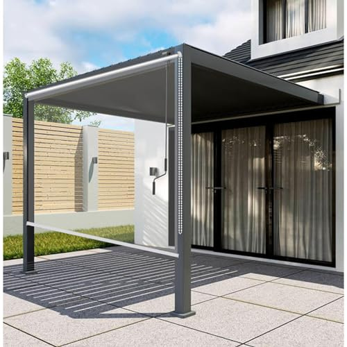 Outdoor Clear Pvc Roller Blinds, Transparent Vinyl Roll Up Blinds, Rainproof Curtains for Garden Pergola Gazebo, Large Waterproof Roller Window Shades,WxH-120x220cm/47.2 * 86.6in