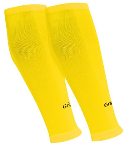 GripNin9 Stutzen ohne Socken Fußball Herren Kinder Einheitsgröße Atmungsaktive agbeschnittene Fussball-Stutzen in schwarz weiß rot blau grün gelb One Size Football Tube Sleeves Beinlinge Stulpen