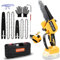 Mini motosega senza fili, 20,3 cm, 15,2 cm, compatibile con batteria Dewalt da 18 V 20 V, oliatore automatico senza spazzole, piccola motosega elettrica portatile con catena per taglio del legno