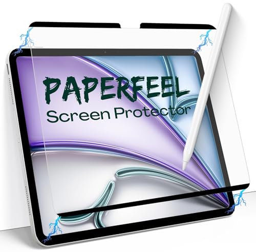 PAPERFEEL Magnetica Pellicola Protettiva per iPad Air 13 M3 2025 e iPad Air 13 M2 2024, Pellicola di Carta Opaca per iPad Air 13 Pollici Scrivere, Rimovibile, Anti-riflesso, Facile Installazione