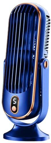 Ohsilv 720° Flippable Bladeless Tower Fan, Oscillating Silent Fan with 5 Modes, Energy Efficient for Bedroom Office Blue