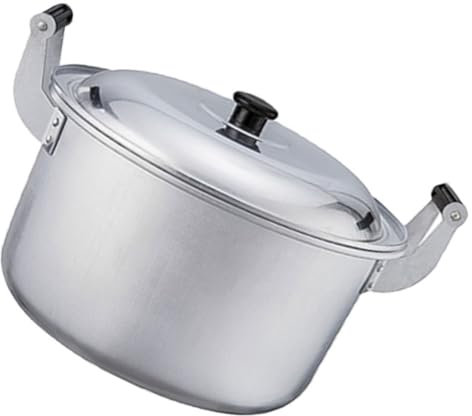 CIYODO Aluminum Stockpot 26cm Thickened Deep Soup Pot 7l Dual-Handle Cooking Boiler for Gas Stove Household Large Capacity Boiling Water Pot