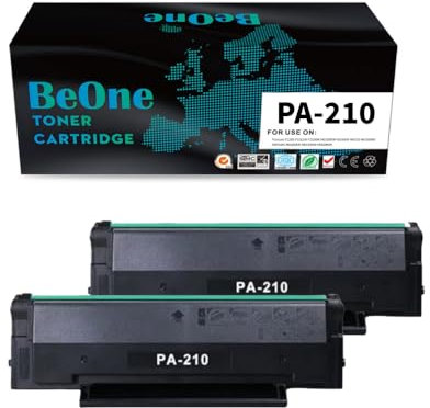 BeOne 2X PA-210 PA 210 PA210 Tonerkartuschen Kompatibel mit Drucker Pantum P2502W P2500W M6500NW M6500W M6550 M6550NW M6550W M6600NW M6558NW M6608NW (2X Schwarz)