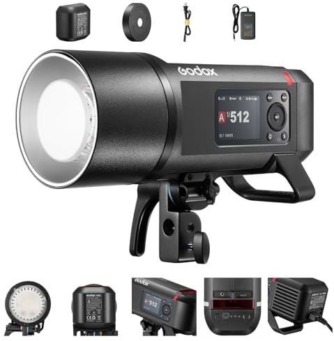 Godox AD600Pro II Outdoor Strobe Light 600Ws 2.4 GHz kabelloses TTL Kamera-Blitzgerät Speedlite TFT-Bildschirm für Onboard-Steuerung Leistungsstarker Li-Ionen-Akku 1/8000s HSS 0.01-0.9s Recycling Time