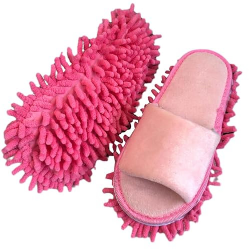 ZIRYXQ 1 par de pantuflas de microfibra para fregona de polvo, limpieza rápida, zapatos de suelo, zapatillas de limpieza, herramientas de baño, limpieza fue K0C5