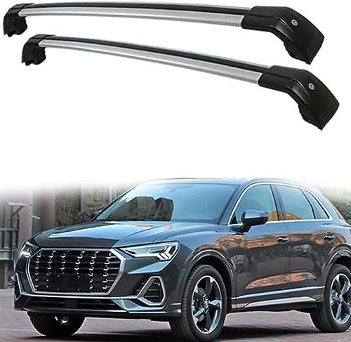 CaoYH Dachgepäckträger Dachträger Kompatibel Für Audi Q3 F3 5 Door SUV 2019-2022 Transport Einer Dachbox Fahrradträger Aluminium Dachträger Relingträger