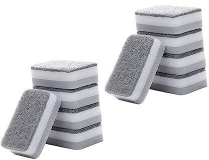 Healeved Efficient 10pcs Kitchen Sponges Dishwashing Sponges Non-damaging Surface for Home