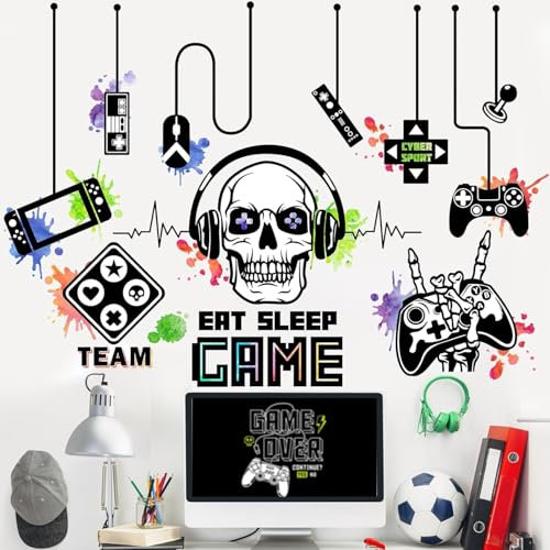 HanBaoHouse Children's Cartoon Wall Stickers Game Wallpaper Game Controller Wall Stickers, Boys' Room Wallpaper (dinosaur02)