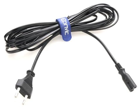 EONVIC Europlug a IEC320 C7 cable de alimentación, 250 V 2,5 A cable de alimentación tipo C CEE 7/16 a C7 para DELL Samsung Laptop Monitor LG Philips TV pequeños electrodomésticos electrodomésticos 5