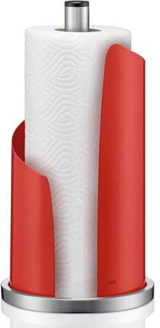 kela Stella - Soporte para Rollos de Papel de Cocina (32 cm de Alto, Acero Inoxidable), Color Rojo