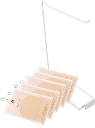 SAFIGLE 1 Set Nail Art Display Cards with Stand Press Nail Display Holder for Versatile Settings Functional Storage Eye Catching Design for Exhibitions and Collections