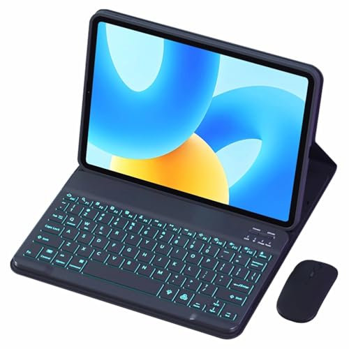 FAYGAOAI Custodia con Tastiera per Huawei Matepad 11 2023/MatePad 11 (10.95) 2021, Retroilluminazione 7 Colori, Tastiera Wireless Magnetica Staccabile,Nero