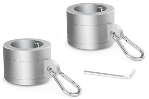 Kopinma 2 Stück Aluminium Fahnenmast-Ringe mit Karabinerklemme, 360 Grad Drehbare Fahnenbefestigungsringe, Anti-Wickel-Fahnenmast-Ring-Hardware für Fahnenmasten mit 0,75-1,02 Durchmesser